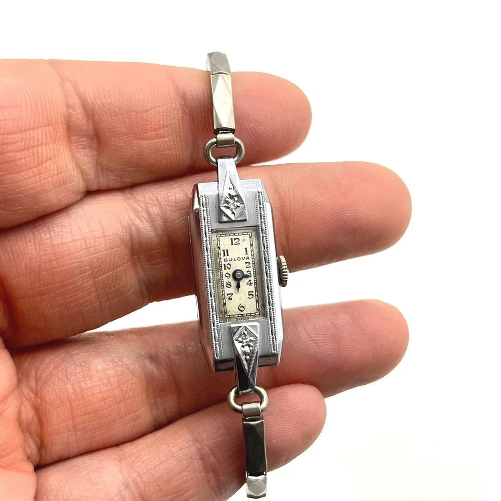 Vintage Bulova Art Deco 10K Rolled Gold Plate Watch Gold Filled Expansion Band